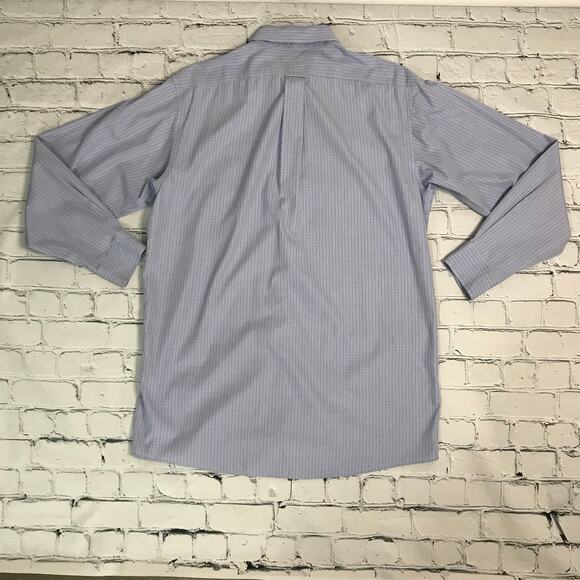 Gold Label Blue Square Print Button Down - Picture 3 of 6